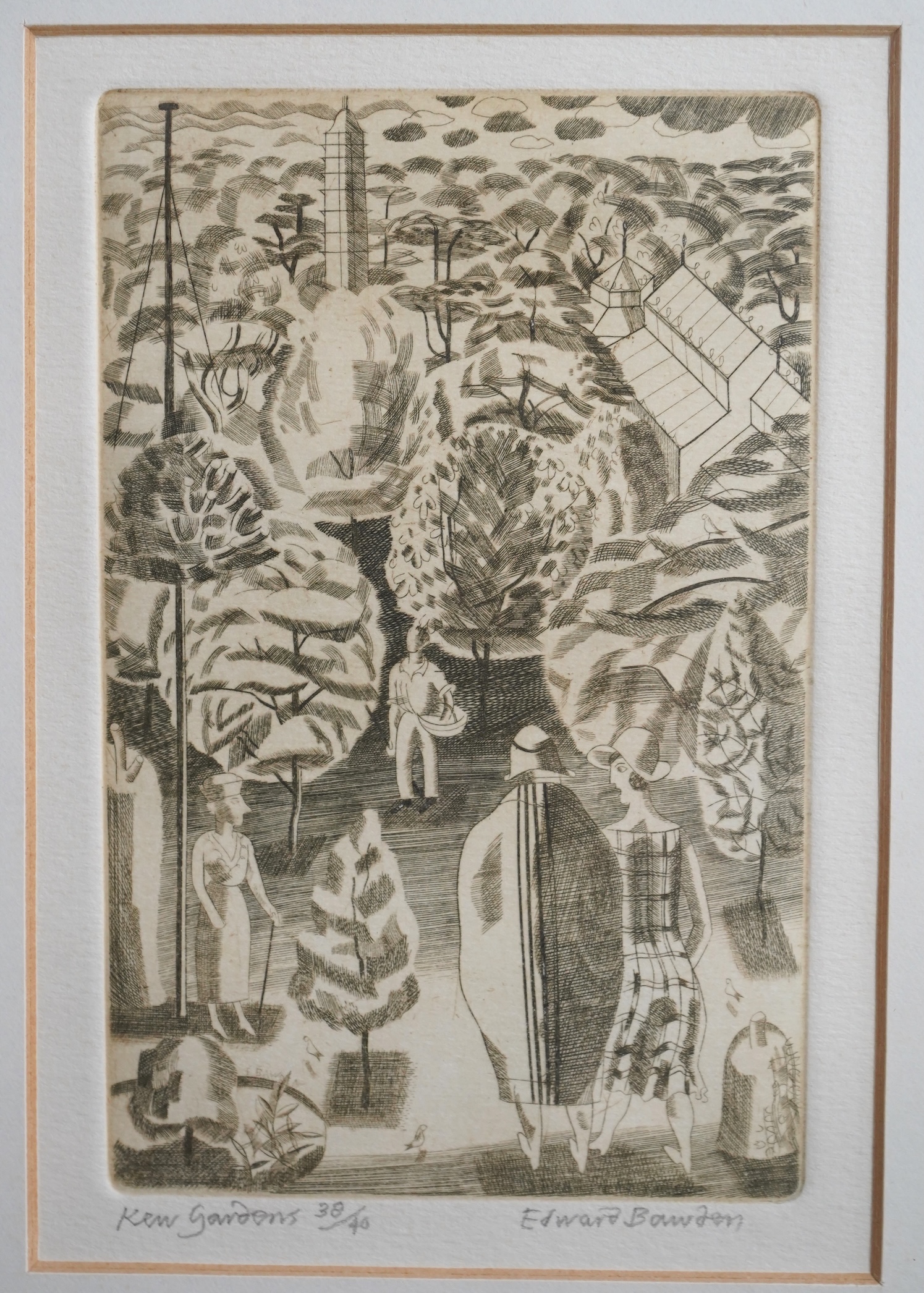 Edward Bawden CBE, RA, 1903-1989, 'Kew Gardens'